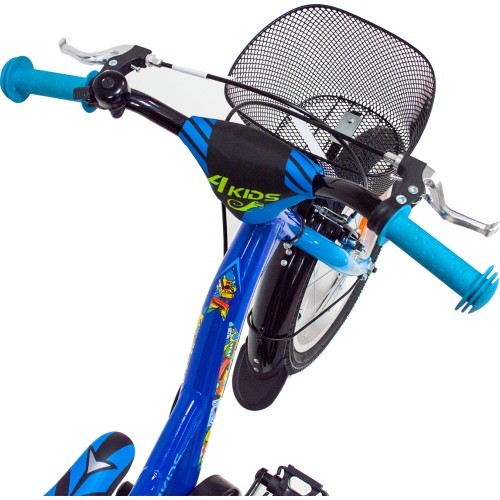 4KIDS Rebel 16" bike, size 10" (25.5 cm), aluminium, blue