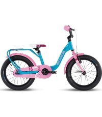 Velosipēds S'COOL niXe 16" 1 ātruma ar bremžu rumbu, alumīnija, okeāna rozā