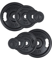 Čuguna olimpisko svaru paliktņu komplekts inSPORTline Castblack 2 - 20 kg