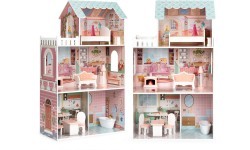 Large Barbie doll house with a set of furniture ECOTOYS