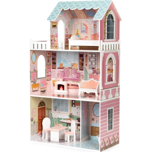 Large Barbie doll house with a set of furniture ECOTOYS