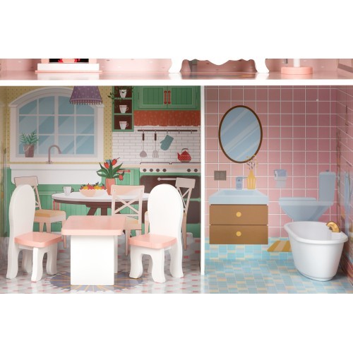 Large Barbie doll house with a set of furniture ECOTOYS