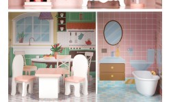 Liela Barbie leļļu māja ar mēbeļu komplektu ECOTOYS