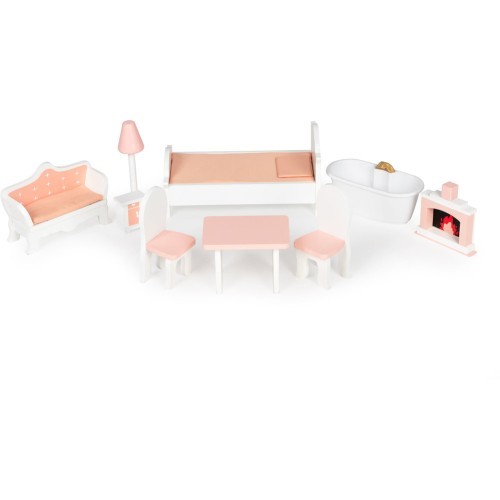 Большой кукольный дом Barbie с набором мебели ECOTOYS