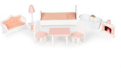 Large Barbie doll house with a set of furniture ECOTOYS