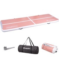 Piepūšamais vingrojumu paklājs inSPORTline Airstunt 300 x 100 x 10 cm Coral Pink