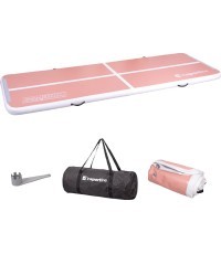 Piepūšamais vingrošanas paklājs inSPORTline Airstunt 400 x 100 x 10 cm Coral Pink