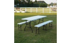 NC1618 TOURIST TABLE 180 CM WHITE NILS CAMP