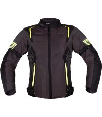Летняя мотоциклетная куртка W-TEC Pelyes - šedá-fluo