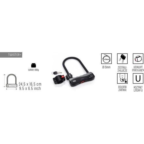 Bike u-lock twister+