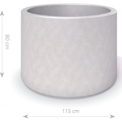 White Concrete Planter Inter-Play Deco 07