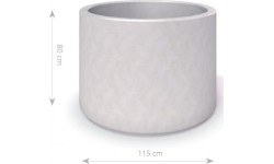 White Concrete Planter Inter-Play Deco 07
