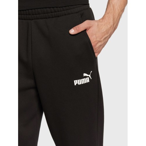 Puma sporta bikses vīriešiem Ess Logo Pants FL Black 586718 01