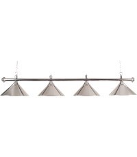 Hromēta lampa ar 4 hromētiem abažūriem 180cm