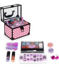 Bērnu kosmētikas un nagu kosmētikas bagāžas komplekts