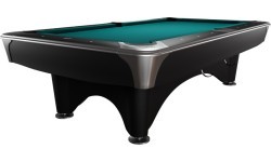 Бильярдный стол Dynamic IV Pool, 9 футов, матовый черный, Simonis 760 сине-зеленый