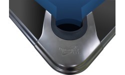 Biljarda galds Dynamic IV Pool, 9 ft, matēti melns, Simonis 760 zili zaļš