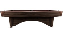 Billiard Table, Pool, Dynamic IV, Modern Brown, 8 ft., Simonis 760 blue green