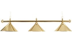 Misiņa lampa ar 3 kupoliem Buffalo, zelta, 150 cm