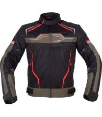 Summer Motorcycle Jacket W-TEC Rovin - Black-green-red