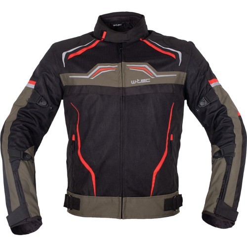 Vasaras motociklista jaka W-TEC Rovin - Melns-zaļš-sarkans