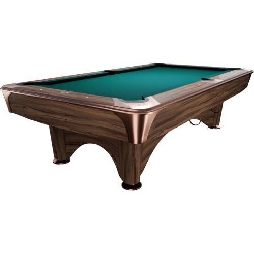 Billiard Table, Pool, Dynamic IV, Modern Brown, 9 ft., Simonis 760 blue green