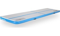 Надувной гимнастический мат inSPORTline Airstunt 400 x 100 x 10 см, белый, с ручным насосом