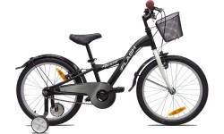 4KIDS Flash 20" velosipēds, 1 ātrums, izmērs 10" (25,5 cm), melns