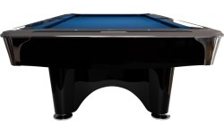 Бильярдный стол Pool Dynamic IV, глянцевый чёрный, 8 футов, Simonis 760 сине-зелёный
