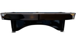 Billiard Table, Pool, Dynamic IV, shining black, 8 ft., Simonis 760 blue green