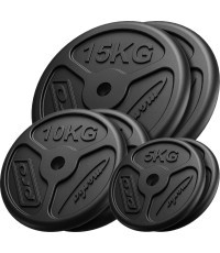 Čuguna svaru komplekts Marbo, 60kg / 2x15kg + 2x10kg + 2x5kg