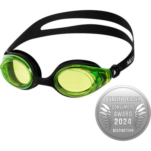 NQG600AF BLACK/ GREEN SWIMMING GOGGLES NILS AQUA