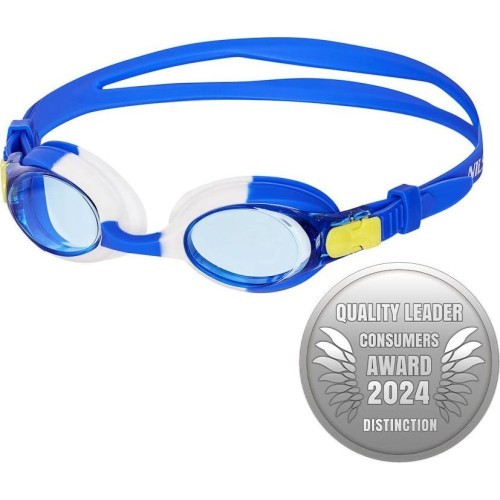 NQG700AF zilas bērnu peldēšanas brilles NILS AQUA