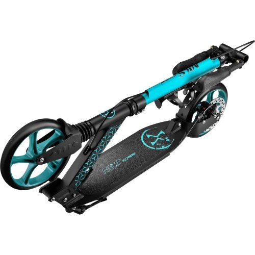 Бирюзовый самокат с дисковым тормозом HM124T Nils Extreme