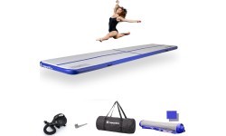 Inflatable Exercise Mat inSPORTline Airstunt 500 x 100 x 10 cm White w/ Electric Pump