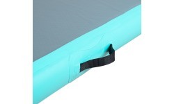 Надувной гимнастический мат inSPORTline Airstunt 300 x 100 x 10 см, серый, с электрическим насосом