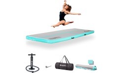 Inflatable Exercise Mat inSPORTline Airstunt 300 x 100 x 10 cm White w/ Hand Pump