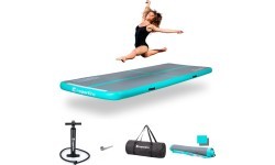 Inflatable Exercise Mat inSPORTline Airstunt 300 x 100 x 10 cm Gray w/ Hand Pump