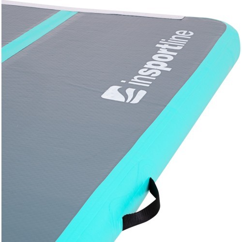 Надувной гимнастический мат inSPORTline Airstunt 500 x 100 x 10 см серый с ручным насосом