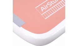 Надувной гимнастический мат inSPORTline Airstunt 400 x 100 x 10 см, коралловый розовый, с ручным насосом