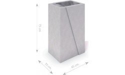 White Concrete Trash Bin Inter-Play Deco 01