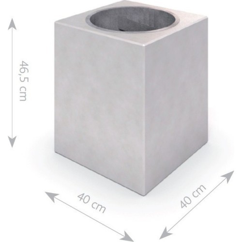 White Concrete Trash Bin Inter-Play 02