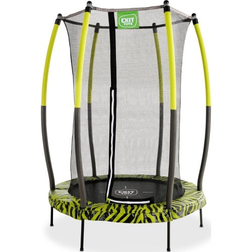 EXIT Tiggy Junior batuts ar drošības tīklu, ø140 cm, melns/zaļš