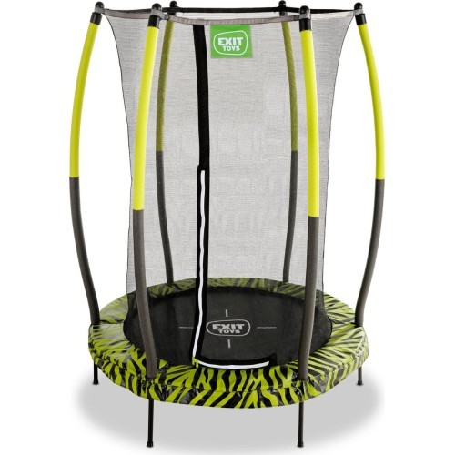 EXIT Tiggy junioru batuts ar aizsardzību ø140cm - melns/zaļš