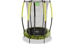 EXIT Tiggy junioru batuts ar aizsardzību ø140cm - melns/zaļš