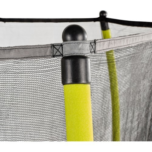 EXIT Tiggy junioru batuts ar aizsardzību ø140cm - melns/zaļš