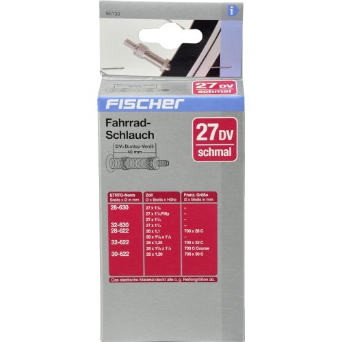 Fischer inner tube 27.5" x 1.10 - 1.25" (28/32 - 630) DV 40mm