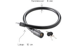 Fischer bike cable lock with key, 18 x 800 mm