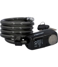 Fischer Alarm velosipēda slēdzene // ar 110 dB signalizāciju, troses, ar atslēgu, 12 x 1200 mm