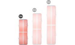 Inflatable Exercise Mat inSPORTline Airstunt 300 x 100 x 10 cm Coral Pink w/ Hand Pump